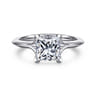 Alden - 14K White Gold Split Shank Princess Cut Diamond Engagement Ring - 0.05 ct