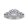 Celia - 14K White Gold Round Diamond Engagement Ring - 0.07 ct