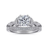 Celia - 14K White Gold Round Diamond Engagement Ring - 0.07 ct