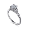 Celia - 14K White Gold Round Diamond Engagement Ring - 0.07 ct