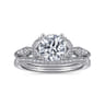 Celia - 14K White Gold Round Diamond Engagement Ring - 0.07 ct