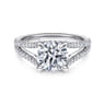 Tartan - 14K White Gold Round Diamond Engagement Ring - 0.46 ct