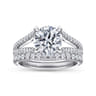 Tartan - 14K White Gold Round Diamond Engagement Ring - 0.46 ct