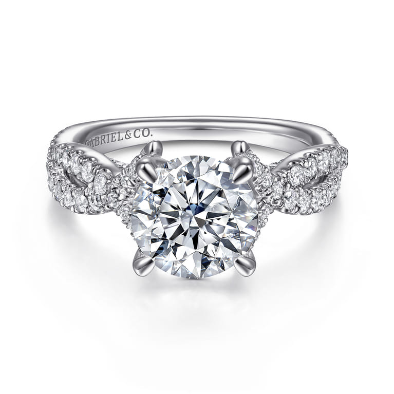 Zandra - 14K White Gold Diamond Engagement Ring - 0.71 ct - Shot 1