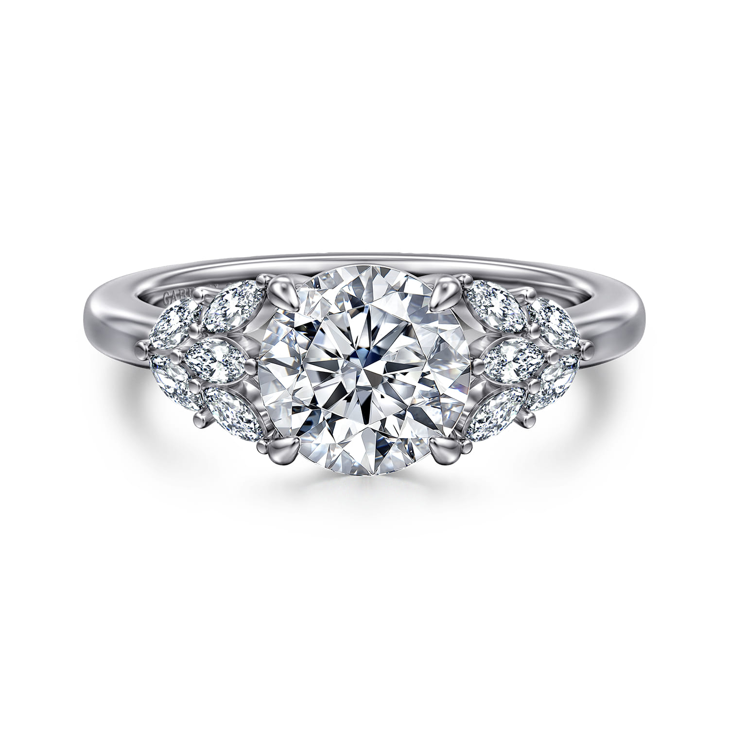Cami - 14K White Gold Round Diamond Engagement Ring - 0.3 ct - Shot 1