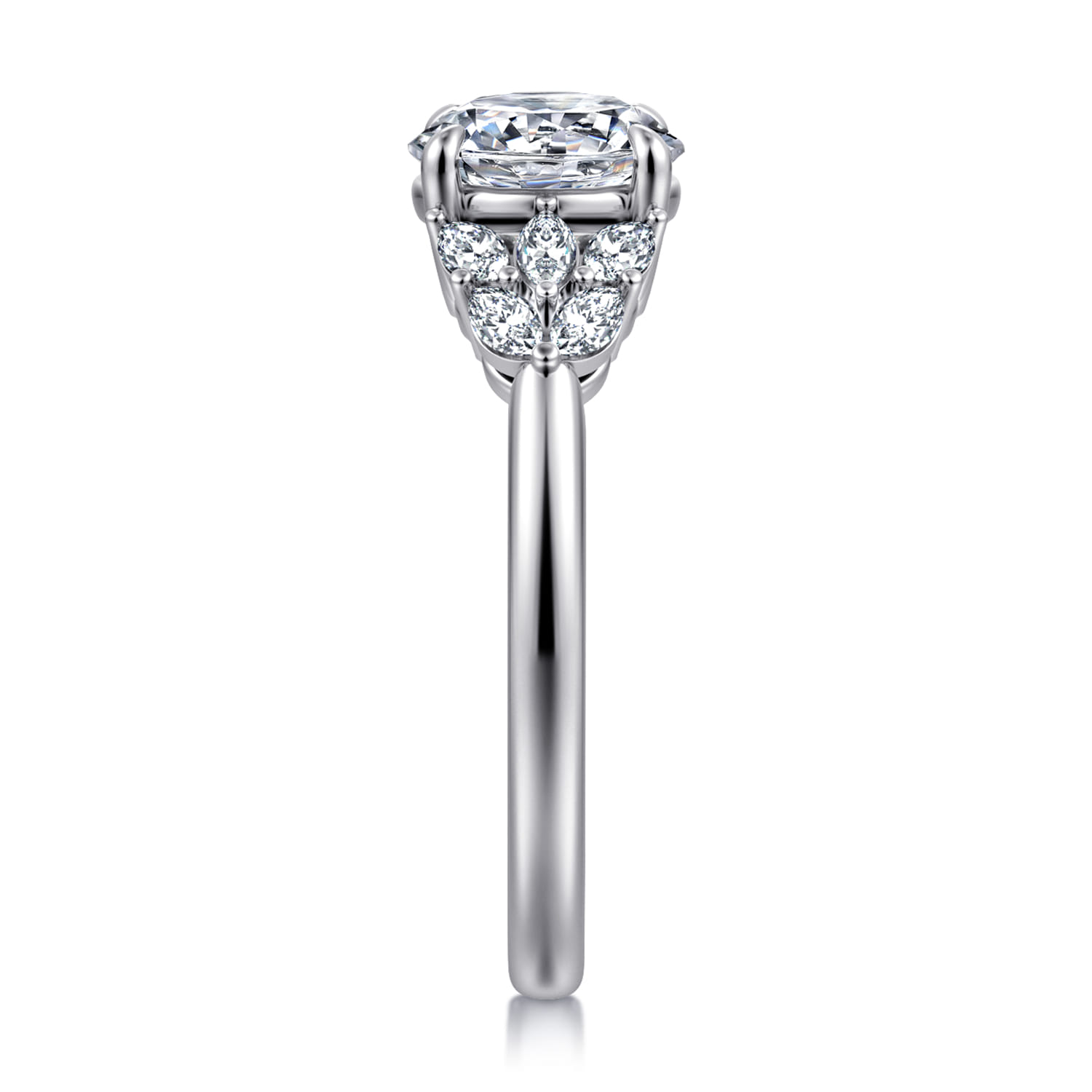 Cami - 14K White Gold Round Diamond Engagement Ring - 0.3 ct - Shot 4
