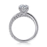 Corsika - 14K White Gold Split Shank Round Hidden Halo Diamond Engagement Ring - 0.3 ct