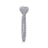 Corsika - 14K White Gold Split Shank Round Hidden Halo Diamond Engagement Ring - 0.3 ct