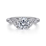 Adella - 14K White Gold Round Diamond Engagement Ring - 0.4 ct