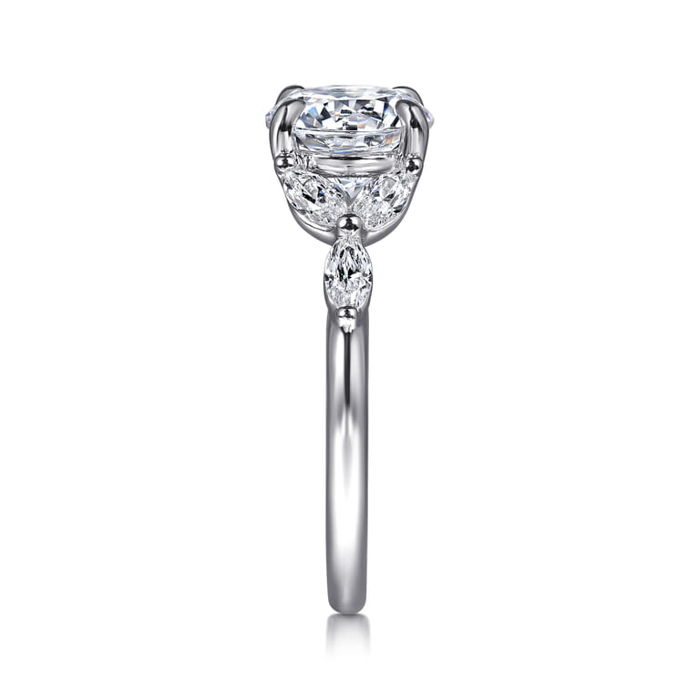 Adella - 14K White Gold Round Diamond Engagement Ring - 0.4 ct - Shot 5