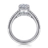 Brinne - 14K White Gold Three Row Round Diamond Engagement Ring - 0.75 ct