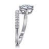 Margo - 14K White Gold Bezel Prong Round Wrap Engagement Ring - 0.3 ct
