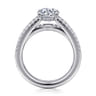 Rivah - 14K White Gold Split Shank Round Diamond Engagement Ring - 0.5 ct