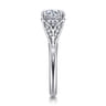 Taye - 14K White Gold Split Shank Round Diamond Engagement Ring - 0.16 ct