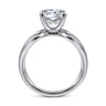 Elie - 14K White Gold Round Split Shank Diamond Engagement Ring