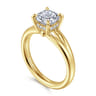Sanah - 14K Yellow Gold Split Shank Cushion Cut Diamond Engagement Ring - 0.07 ct