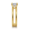 Oksana - 14K Yellow Gold Cushion Cut Diamond Engagement Ring - 0.07 ct