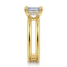 Oksana - 14K Yellow Gold Emerald Cut Diamond Engagement Ring - 0.07 ct