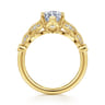 Bryce - Vintage Inspired 14K Yellow Gold Split Shank Marquise Shape Diamond Engagement Ring - 0.22 ct