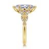 Bryce - Vintage Inspired 14K Yellow Gold Split Shank Marquise Shape Diamond Engagement Ring - 0.22 ct