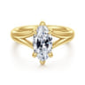 Sanah - 14K Yellow Gold Split Shank Marquise Shape Diamond Engagement Ring - 0.07 ct