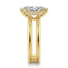 Oksana - 14K Yellow Gold Marquise Shape Diamond Engagement Ring - 0.06 ct