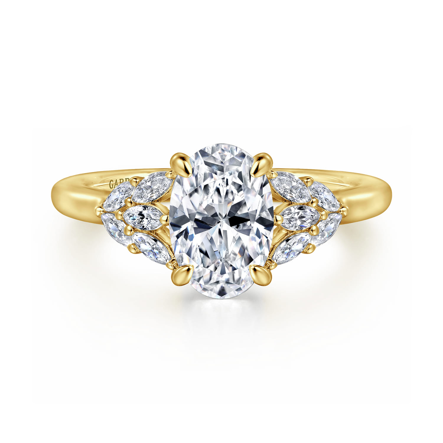 Cami - 14K Yellow Gold Oval Diamond Engagement Ring - 0.3 ct - Shot 1