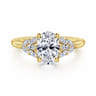 Cami - 14K Yellow Gold Oval Diamond Engagement Ring - 0.3 ct