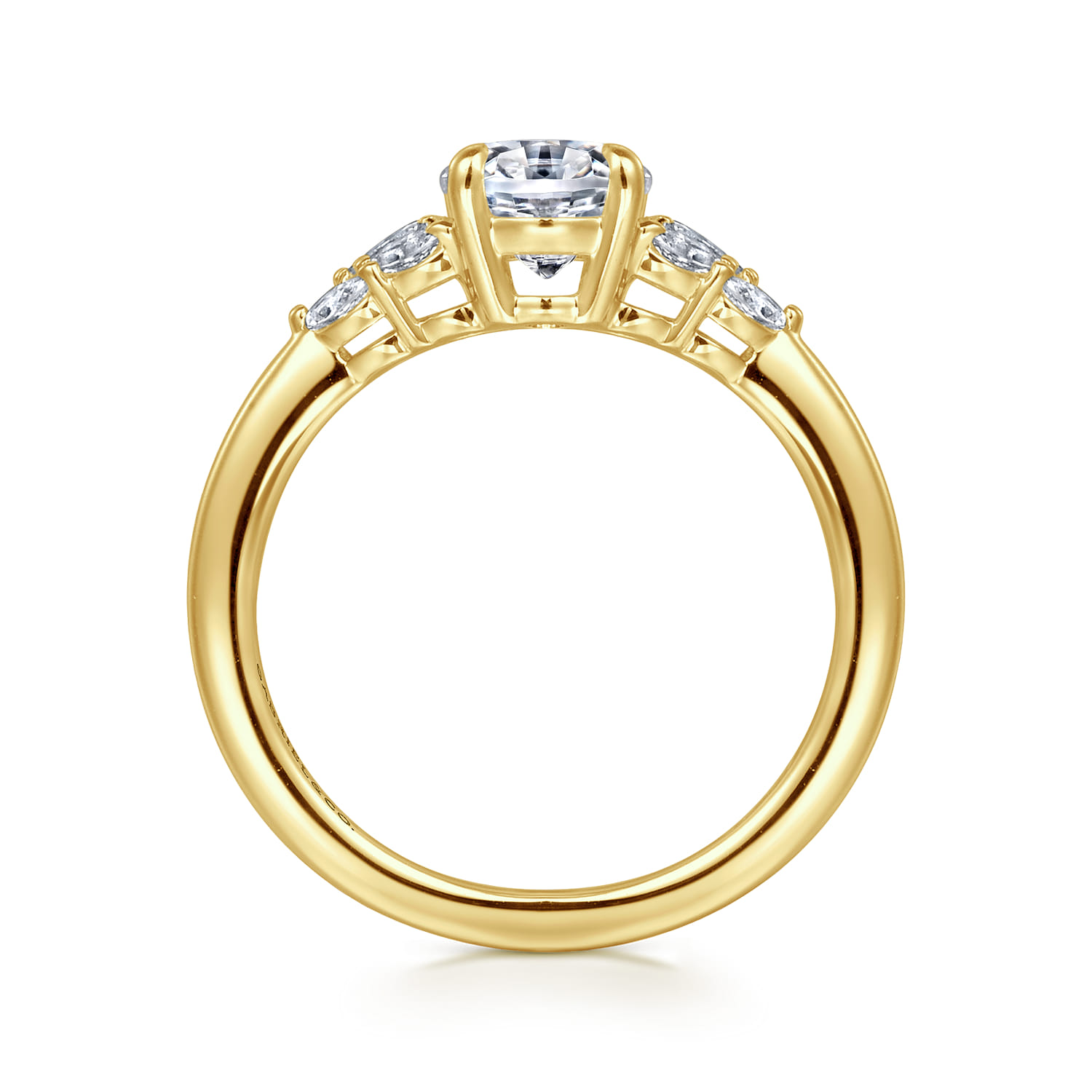 Cami - 14K Yellow Gold Oval Diamond Engagement Ring - 0.3 ct - Shot 2