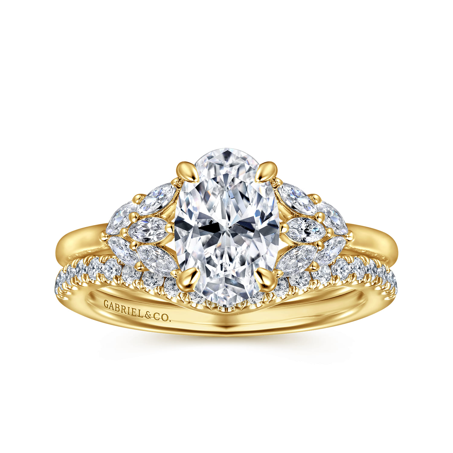 Cami - 14K Yellow Gold Oval Diamond Engagement Ring - 0.3 ct - Shot 4