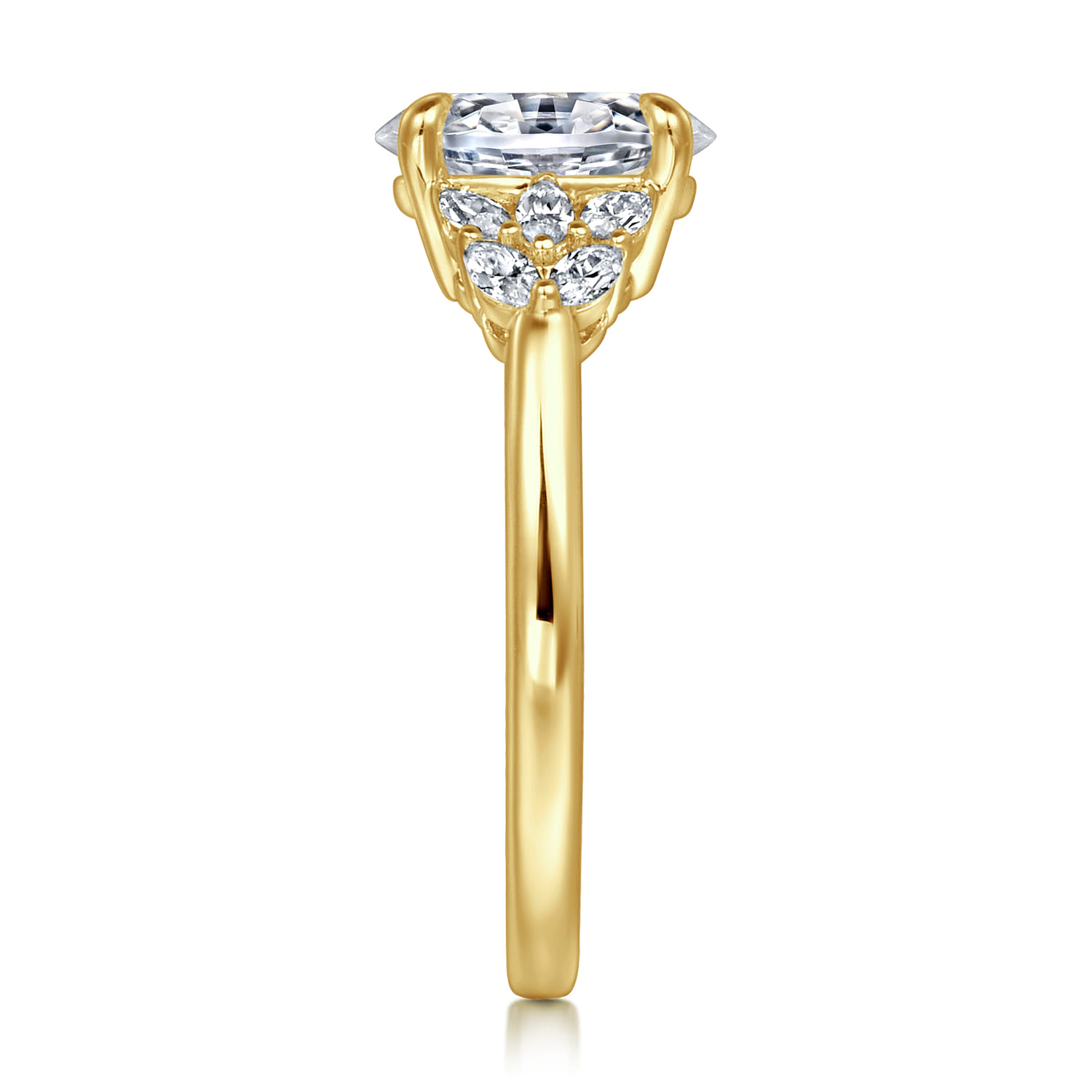 Cami - 14K Yellow Gold Oval Diamond Engagement Ring - 0.3 ct - Shot 5