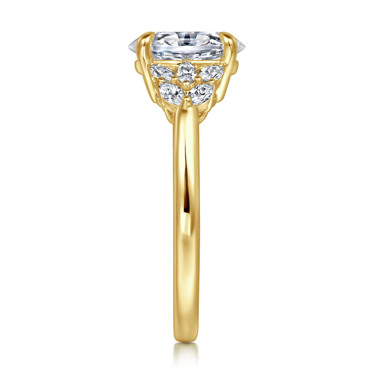 Cami - 14K Yellow Gold Oval Diamond Engagement Ring - 0.3 ct - Shot 5