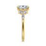Adella - 14K Yellow Gold Oval Diamond Engagement Ring - 0.4 ct