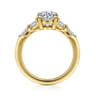 Adella - 14K Yellow Gold Oval Diamond Engagement Ring - 0.4 ct