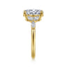 Adella - 14K Yellow Gold Oval Diamond Engagement Ring - 0.4 ct