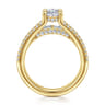 Brinne - 14K Yellow Gold Three Row Oval Diamond Engagement Ring - 0.9 ct