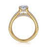 Brinne - 14K Yellow Gold Three Row Oval Diamond Engagement Ring - 0.9 ct