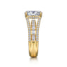 Brinne - 14K Yellow Gold Three Row Oval Diamond Engagement Ring - 0.9 ct