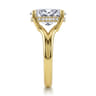 Sanah - 14K Yellow Gold Split Shank Oval Diamond Engagement Ring - 0.13 ct