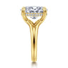 Sanah - 14K Yellow Gold Split Shank Oval Diamond Engagement Ring - 0.13 ct