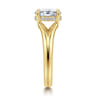 Sanah - 14K Yellow Gold Split Shank Oval Diamond Engagement Ring - 0.08 ct