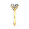Alden - 14K Yellow Gold Split Shank Oval Diamond Engagement Ring - 0.07 ct