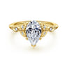Celia - 14K Yellow Gold Pear Shape Diamond Engagement Ring - 0.08 ct