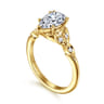 Celia - 14K Yellow Gold Pear Shape Diamond Engagement Ring - 0.08 ct