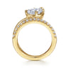 Margo - 14K Yellow Gold Bezel Prong Pear Shape Wrap Engagement Ring - 0.3 ct