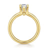 Sanah - 14K Yellow Gold Split Shank Pear Shape Diamond Engagement Ring - 0.08 ct