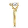 Sanah - 14K Yellow Gold Split Shank Pear Shape Diamond Engagement Ring - 0.08 ct