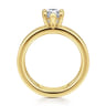 Oksana - 14K Yellow Gold Pear Shape Diamond Engagement Ring - 0.07 ct