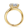 Eleanora - 14K Yellow Gold Pear Shape Diamond Wrap Engagement Ring - 0.08 ct