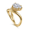 Eleanora - 14K Yellow Gold Pear Shape Diamond Wrap Engagement Ring - 0.08 ct